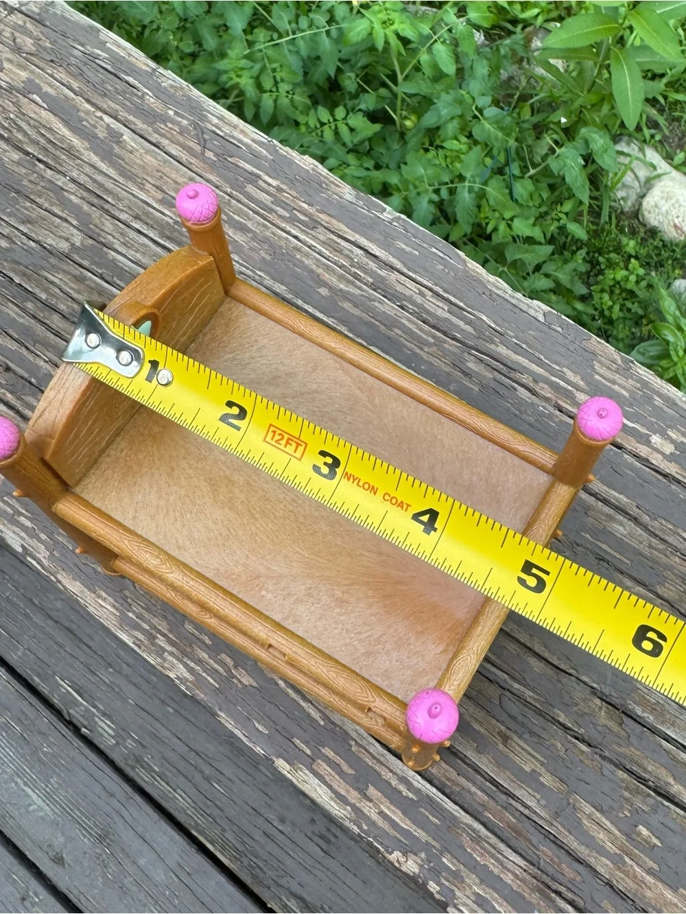 Tan Doll Bunk Shelf with Pink Accents - Kids Dolls & Accessories